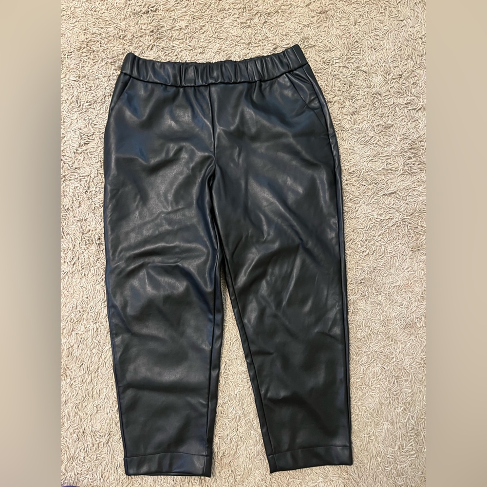 a new day Elastic Waist Band Leather Pants